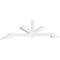 Ekena Millwork Vanguard Architectural Grade PVC Gable Bracket, 108"W x 22 1/2"H x 2"D x 4"F, 5/12 Pitch GBP108X23X0204VAN00 - alternate 1
